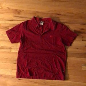 Red polo shirt